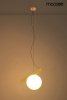 Złota lampa wisząca kula biała szklana BALANCE MSE1501100553 Moosee